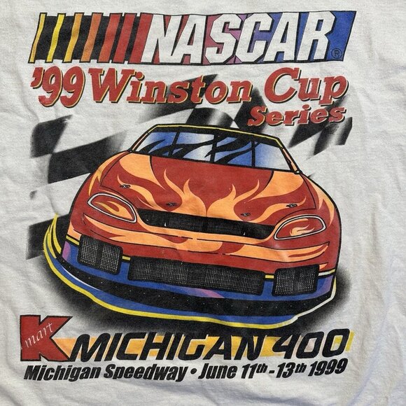 VTG NASCAR Shirt XL Kmart 400 Winston Cup Michigan Int Speedway Racing 1999 - Picture 3 of 7
